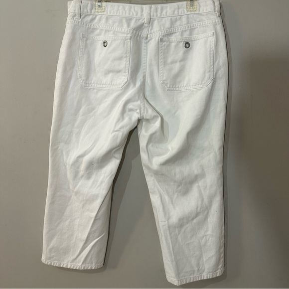 Vintage Tommy Hilfiger jeans mid rise white pants flare leg cropped denim Y2K - Picture 7 of 16